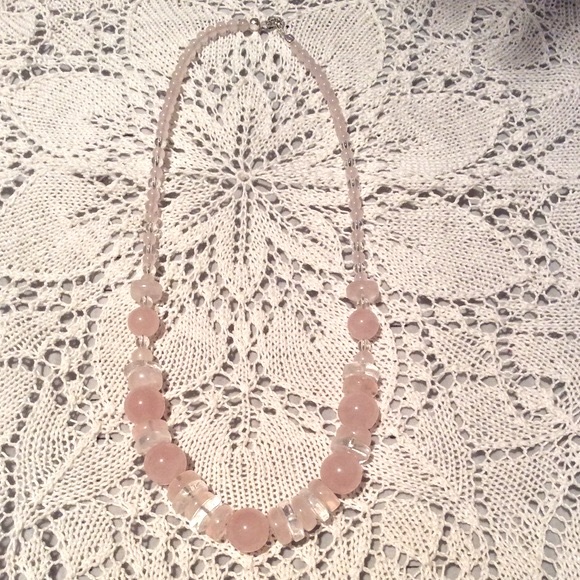 Rose & clear Quartz necklace ⭐️ sterling silver ⭐️ - Picture 5 of 6